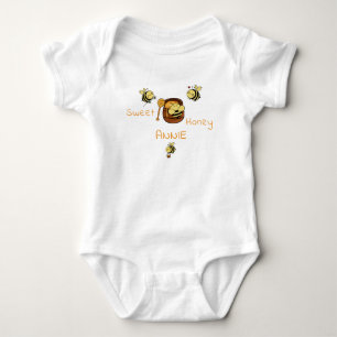Süße kleine Honigbiene mit süßem Honig Baby Strampler