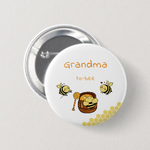 Süße kleine Honigbiene & süße Honig-Oma-Biene Button