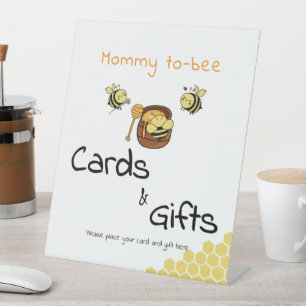 Süße kleine Honigbiene und süße Honigkarten und Ge Sockelschild