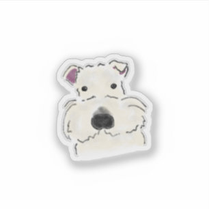 Süße kleine Hunde-Welpen-Illustration Aufkleber