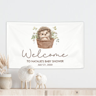 Süße kleine Igel-Baby-Party Begrüßung Banner