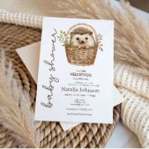 Süße kleine Igel-Babyparty-Einladung