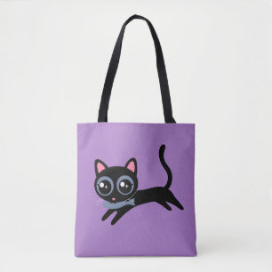 Süße kleine Katze mit Fisch Tasche