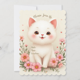Süße kleine Katzenkatze Einladung