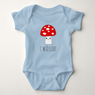 Süße kleine Kawaii-Pilz-Zeichnung Baby Strampler