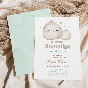 Süße kleine Klöße geschlechtsneutrale Babyparty Einladung