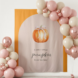 Süße kleine Kürbismädchen-Baby-Party Wandteppich