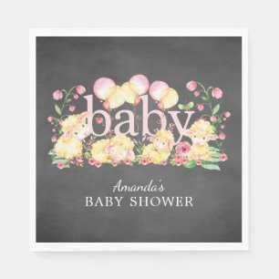 Süße kleine Lamm-Babyparty-Papierservietten Serviette