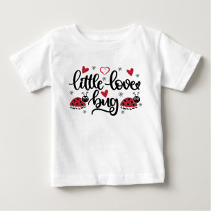 Süße kleine Liebeskäfer-Wortkunst Mädchen Baby T-S T-shirt