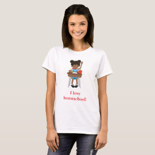 Süße kleine Mädchen sagt, ich Liebe Hausschule T-Shirt