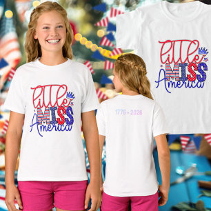Süße kleine Miss America 250 1776 bis 2026 T-Shirt