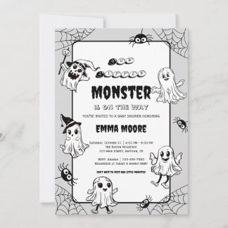 Süße kleine Monster-Baby-Party-Illustration Einladung