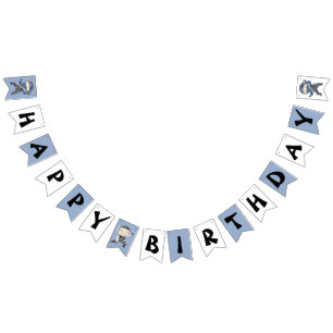 Süße kleine Ninja-Happy-Birthday-Girlanden-Flaggen Wimpelkette