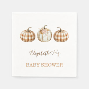 Süße kleine orange Kürbis-Baby-Party Serviette