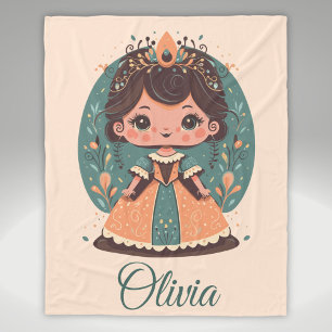 Süße kleine Prinzessin personalisiert Fleecedecke