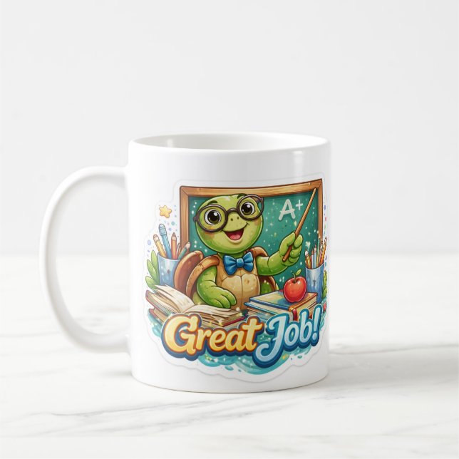 Süße kleine Schildkröte Kaffeetasse (Links)