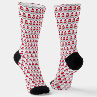 Süße kleine Schneidente | Schneemann-Enten-Muster Socken