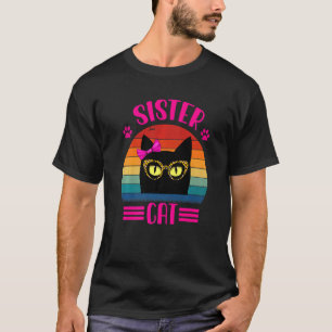 Süße kleine Schwesterkatze mit Leopardenbrille Ret T-Shirt