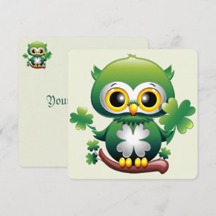 Süße kleine St. Patrick Cartoon-Eule