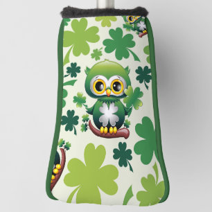 Süße kleine St. Patrick Cartoon-Eule Golf Headcover