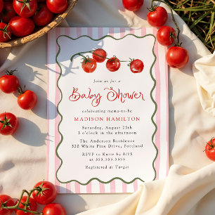 Süße kleine Tomaten-Baby-Party Einladung