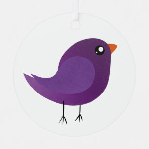 Süße kleine Vogelmädchen Ornament Aus Metall