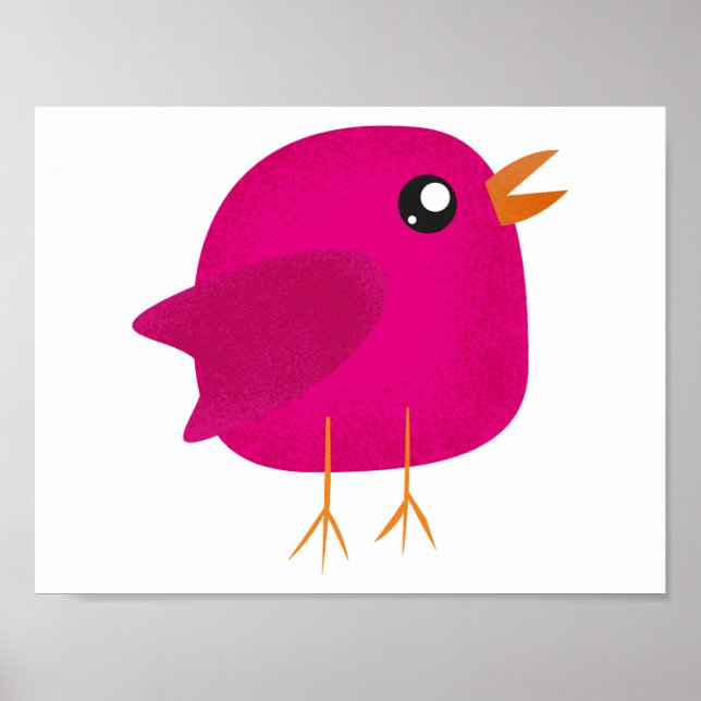 Süße kleine Vogelmädchen   Poster (Vorne)