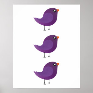 Süße kleine Vogels Kinder Poster
