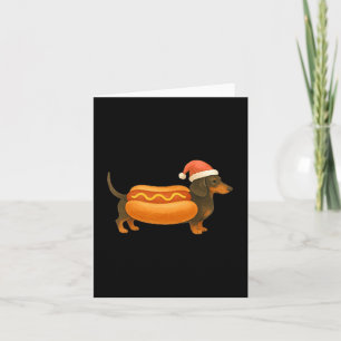 Süße kleine Weihnachten lustiger Hot Dog Dachshund Karte