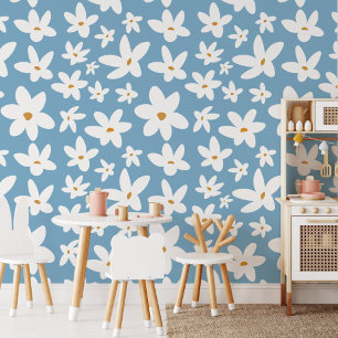Süße kleine weiße Blumen-Blumenmuster Tapete