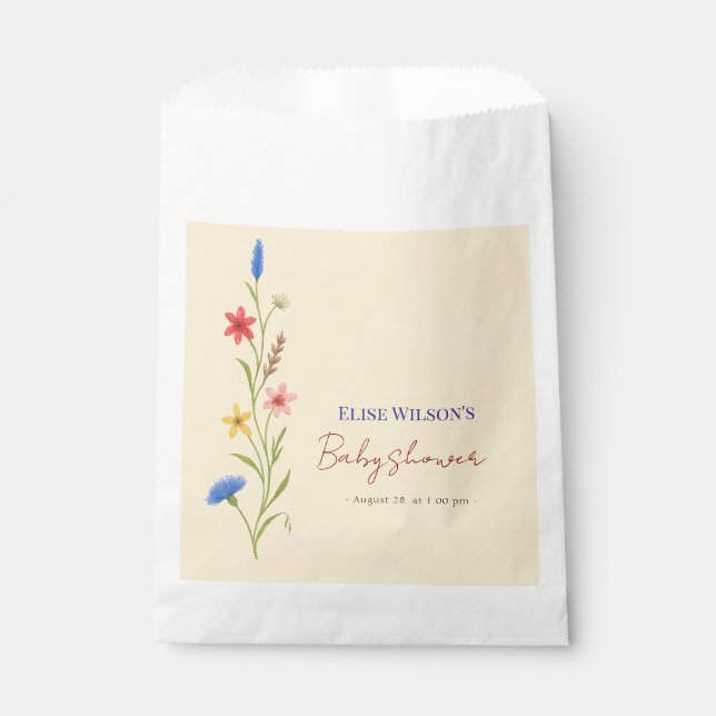 Süße kleine Wildblume ist auf dem Weg Geschenktütchen (Vorderseite)