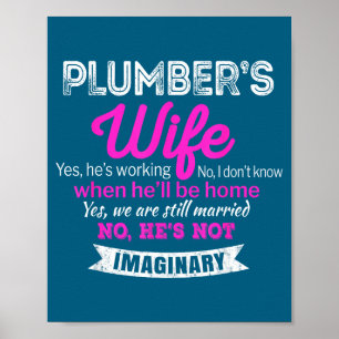 Süße Klempnerfrau Geschenk Lustige Hochzeit Poster