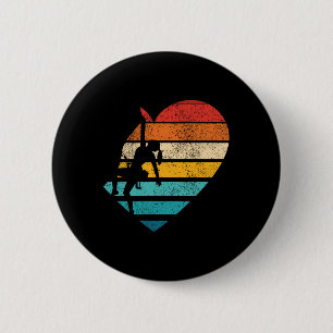 Süße klimmende weibliche Design-Retro-Herzform Vin Button