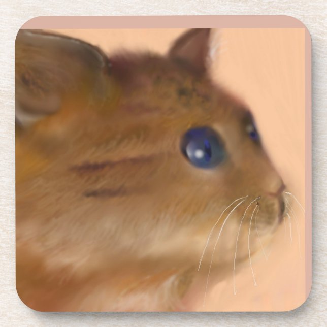 Süße, kluge Katzen Getränkeuntersetzer (Vorderseite)