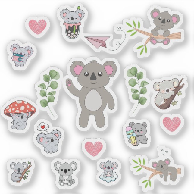 Süße Koala-Aufkleber Aufkleber (Vorderseite)