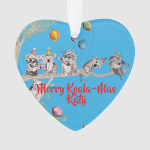 Süße Koala Koalas Frohe Weihnachten Koala-mus Mädc Ornament