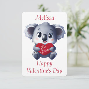 Süße Koala Valentinstagskarte Karte