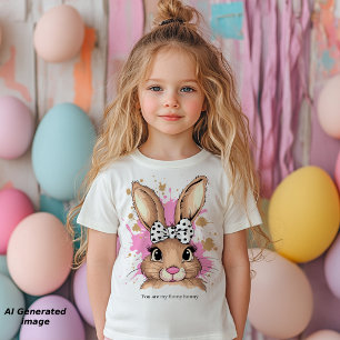Süße Kokette Bogen-Häschen-Dame mit individuellem Kleinkind T-shirt