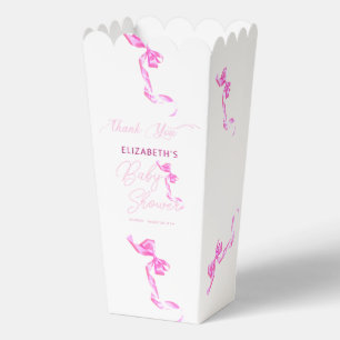 Süße Kokette Rosa Fliege Elegante Babyparty Einlad Geschenkschachtel