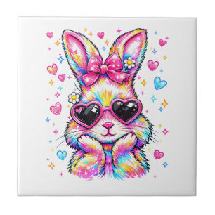 Süße Kokette Tie Dye Kaninchen Osterhase Frauen Gi Fliese