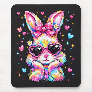 Süße Kokette Tie-Dye-Kaninchen-Osterhase Mousepad
