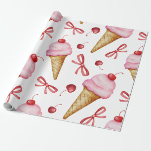 Süße Kokette Wasserfarben-Geschenkverpackung Geschenkpapier