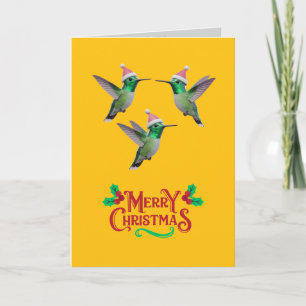 Süße Kolibri-Weihnachtsfeiertagskarte Karte