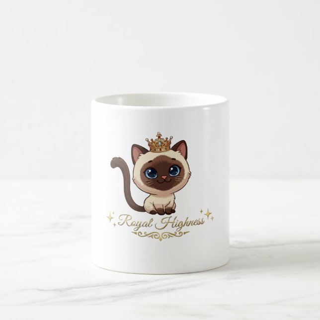 Süße königliche Siamkatze Kaffeetasse (Mittel)