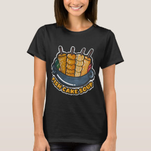 Süße koreanische Fischkuchensuppe Handgezeichnete T-Shirt