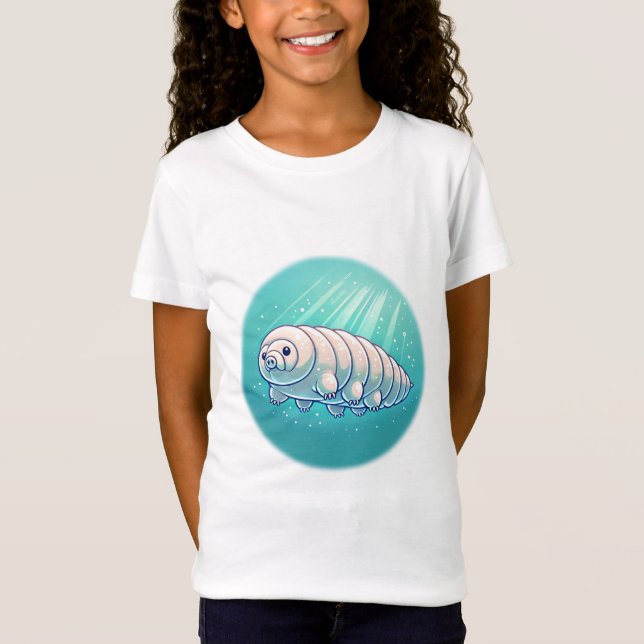 Süße Kosmische Bärtierchen-Cartoon-Kunst T-Shirt (Vorderseite)