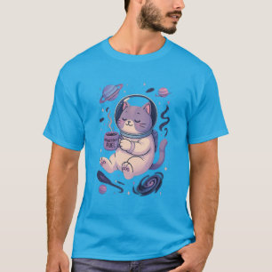 Süße kosmische Katzenkunst Meowstronaut Fuel Tas T-Shirt