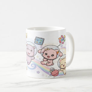 Süße kosmische Tierfreunde Kaffeetasse
