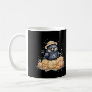 Süße Krähe Strohhut Ernte Tasse