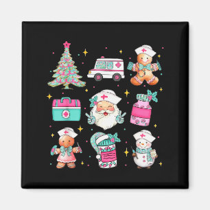Süße Krankenschwester Weihnachtsbaum Santa Medizin Magnet